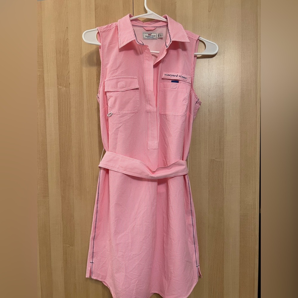 vinyard vines performance seersucker sleeveless dress